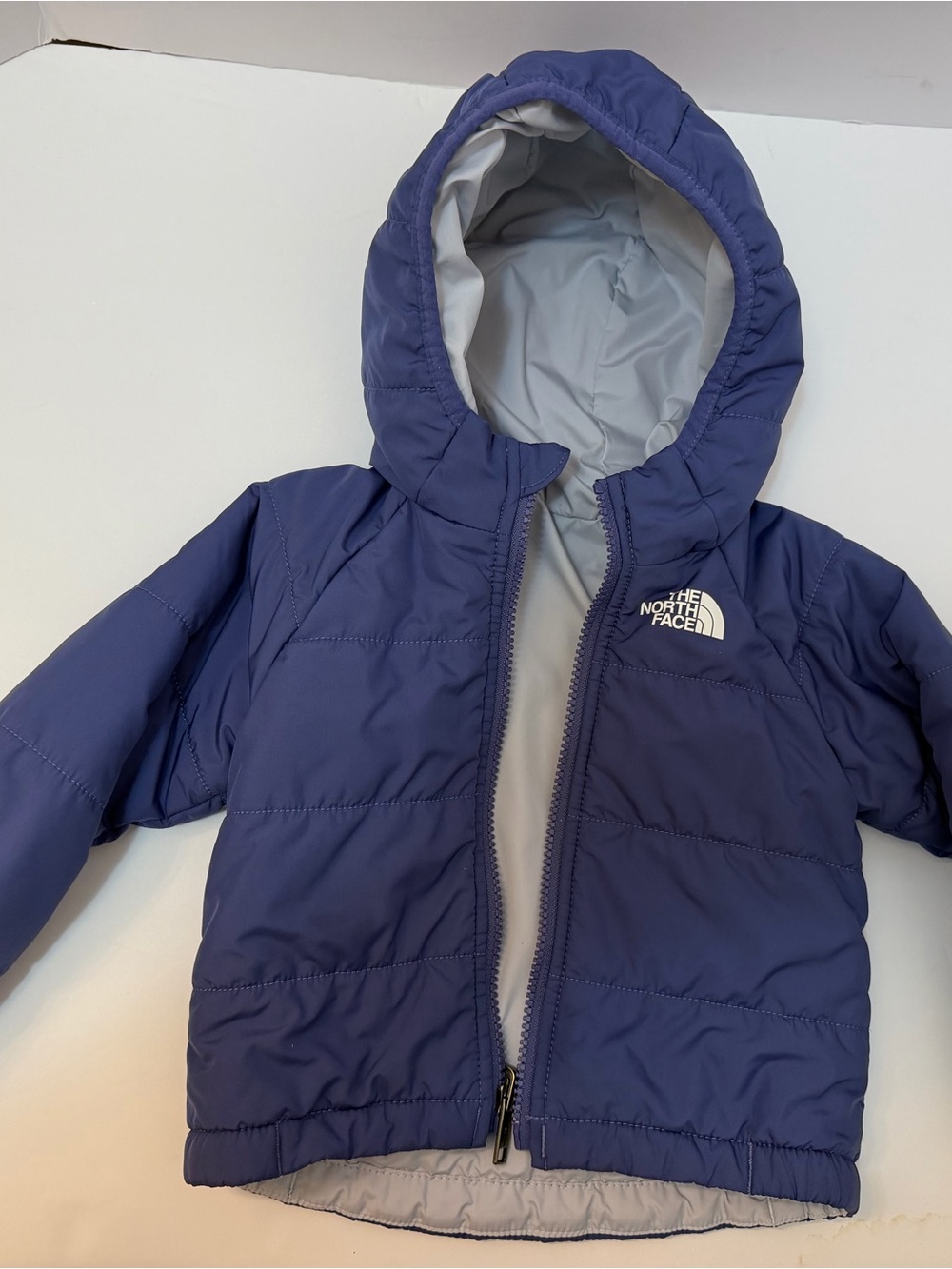 The North Face Baby Reversible Perrito Hooded Jacket size 6-12 months-blue